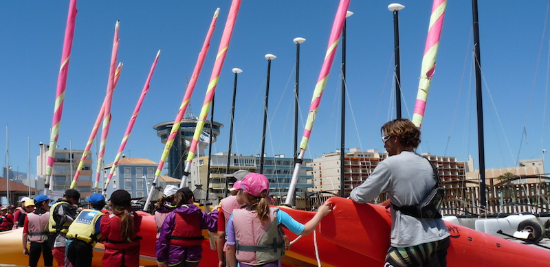 Colonies de vacances PEP 34 à Palavas : activité voile.