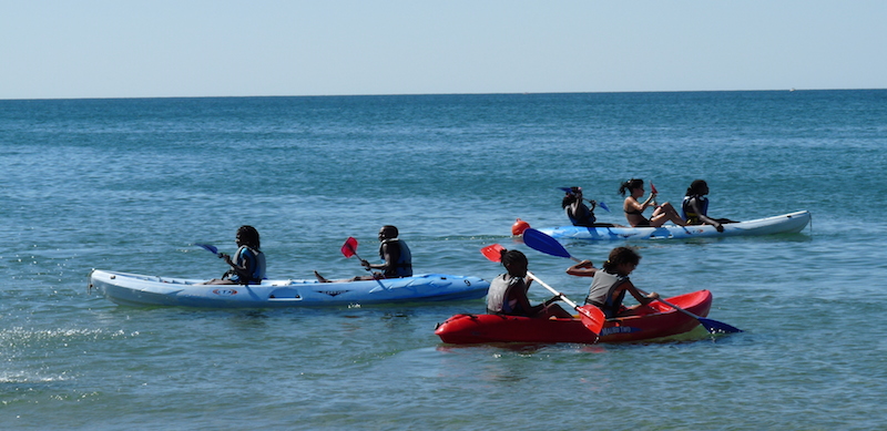 Activité kayak à Palavas (Hérault) avec les PEP 34.