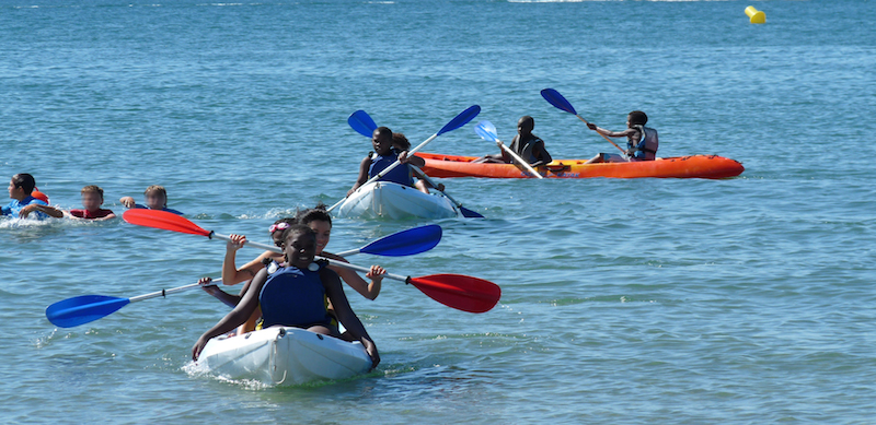 Activité kayak à Palavas (Hérault) avec les PEP 34.