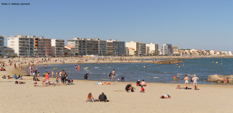 Vue sur les plages de Palavas.