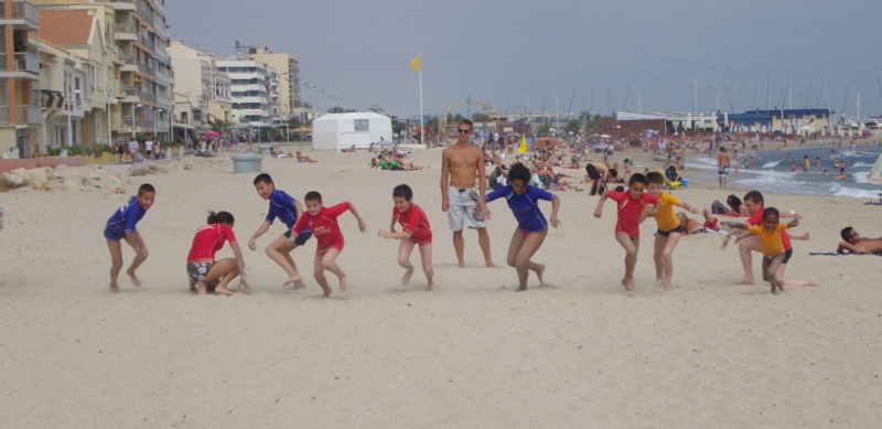 Sauvetage sportif sur la plage avec les PEP 34.