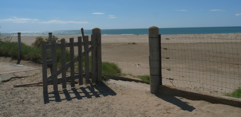 La plage et la mer à Valras-Plage (Hérault).